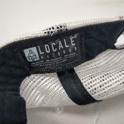 Locale Outdoor Trucker Hat Blue Black Gray OSFM Landscape Forest Mesh Snapback