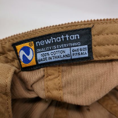 Newhattan Baseball Cap Brown One Size Corduroy Bloom Slideback Adjustable Hat
