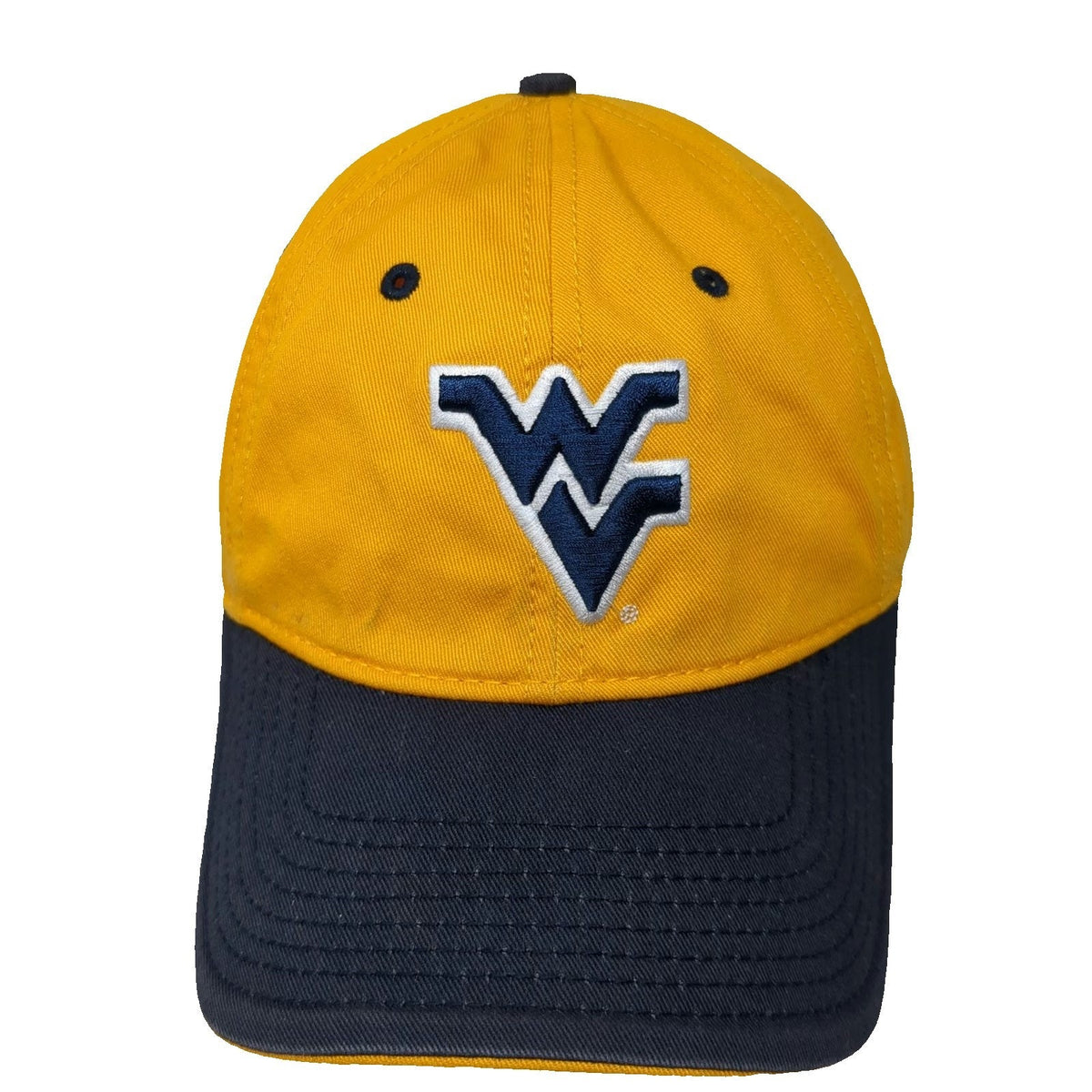 West Virginia Mountaineers NCAA The Game Cap Hat Yellow Blue One Size Slideback