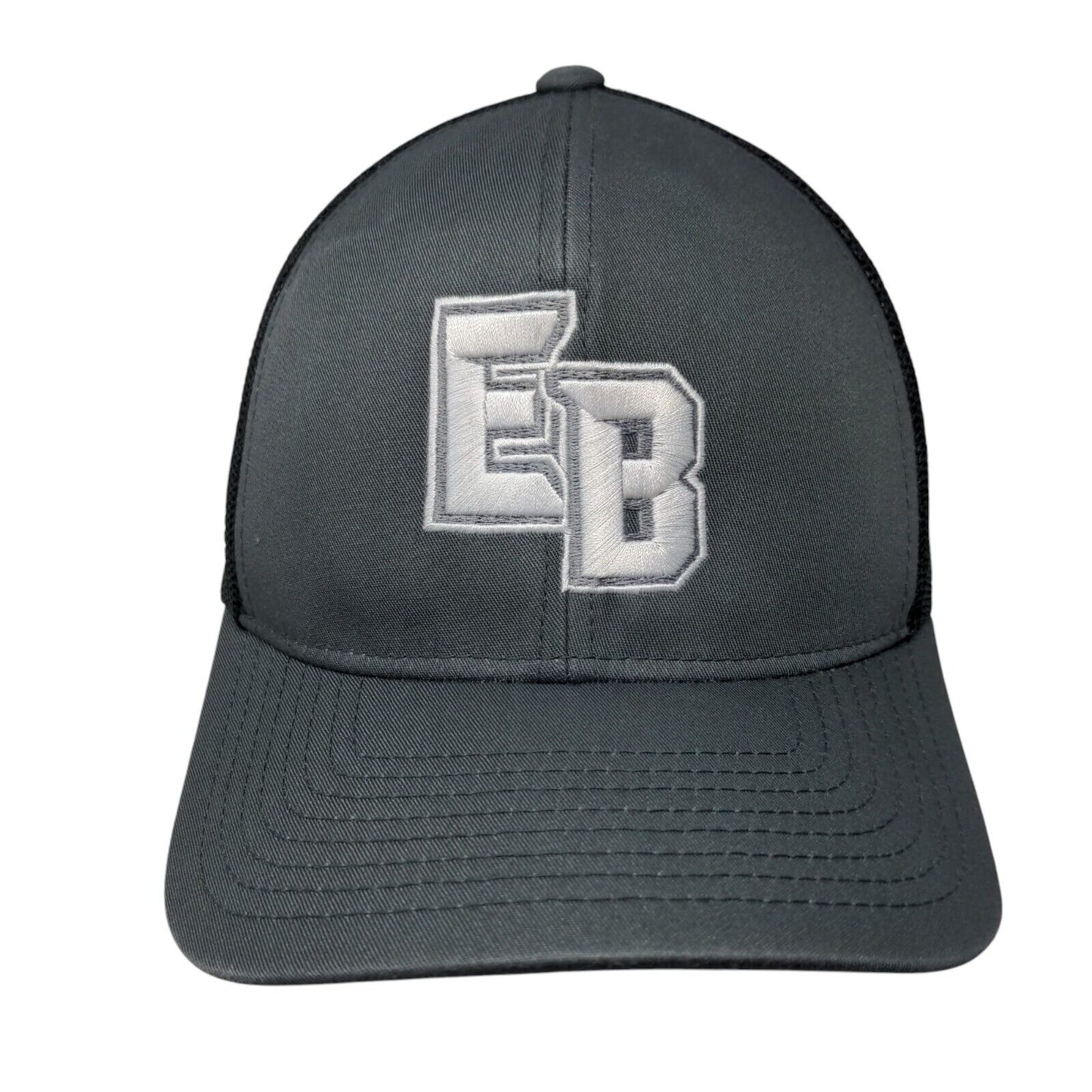 EB Snapback Trucker Hat Gray One Size Adjustable Mesh Back Pacific Headwear