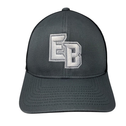 EB Snapback Trucker Hat Gray One Size Adjustable Mesh Back Pacific Headwear