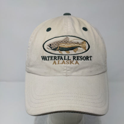 Waterfall Resort Alaska Strapback Hat Tan One Size Embroidered Imperial