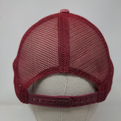 Siesta Key Florida Snapback Mesh Back Trucker Hat Red One Size 6 Panel