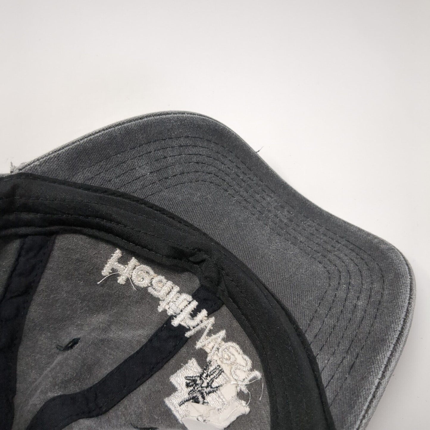 HealthWest Strapback Hat Gray One Size Embroidered Solid Vent Holes