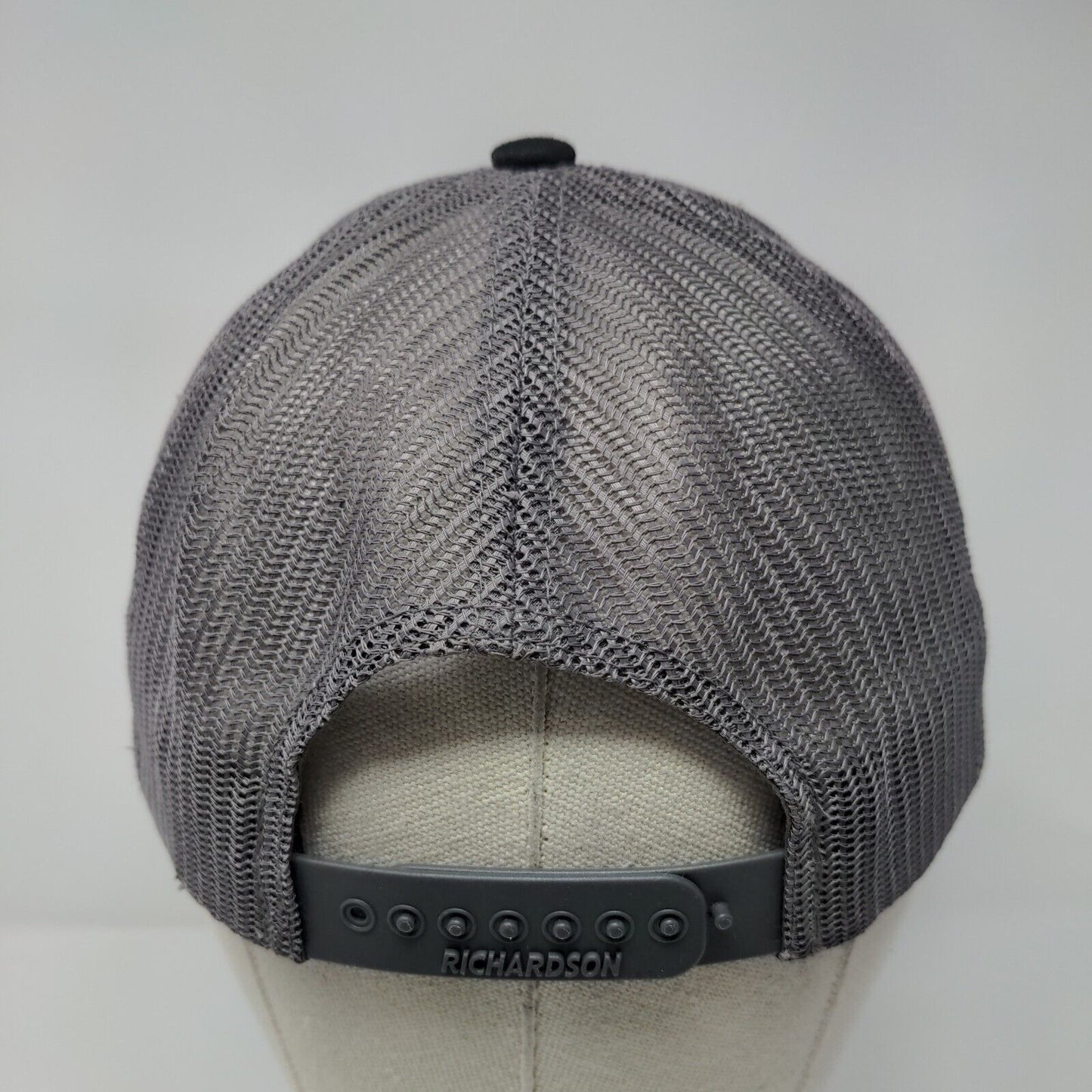 Richardson Snapback Trucker Hat Black M/L Adjustable Mesh Back 6 Panel