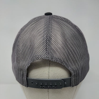 Richardson Snapback Trucker Hat Black M/L Adjustable Mesh Back 6 Panel