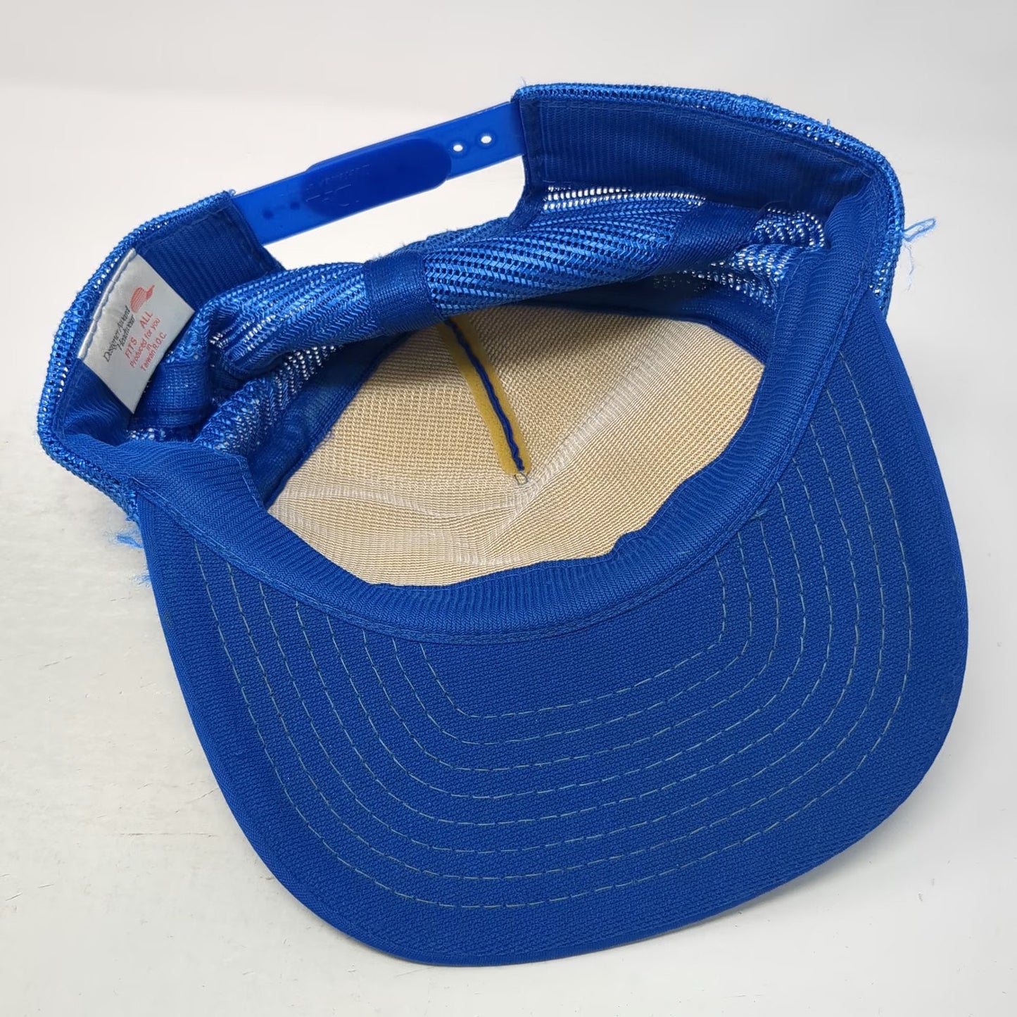 Designer Award Trucker Hat Blue One Size Mesh Back Foam Front Pennant Newsday