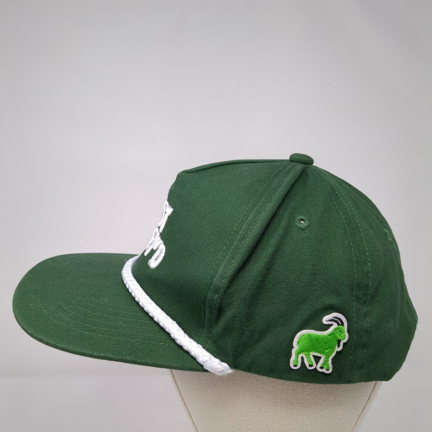 Just Bogey'd Snapback Rope Hat Green One Size Adjustable Green Goat