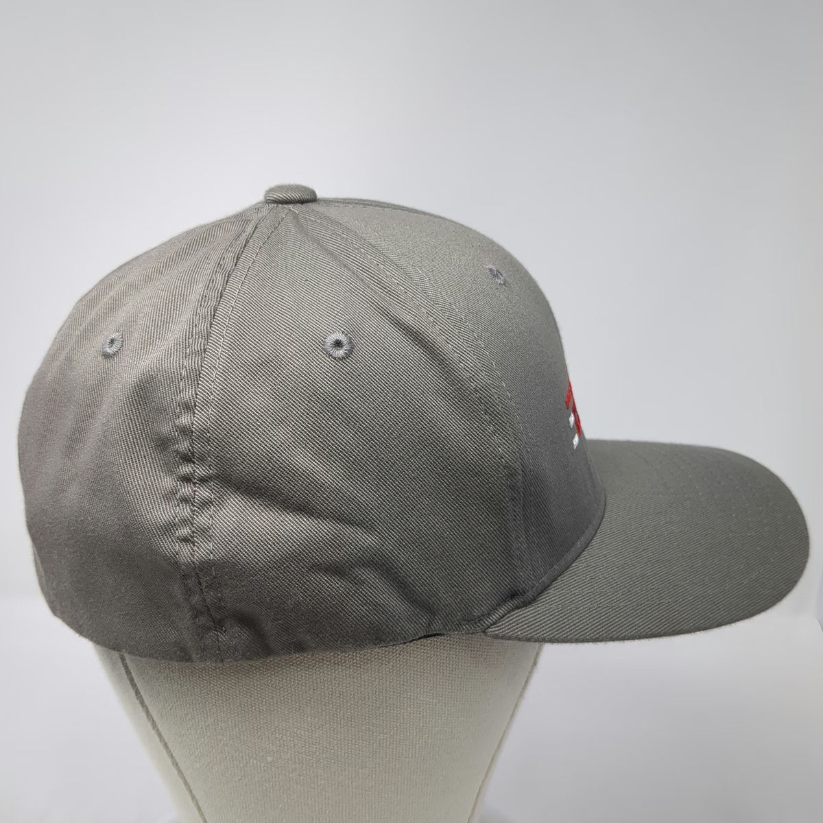 Flexfit Baseball Cap Gray XL Bidell Gas Compression Embroidered Corporate Hat