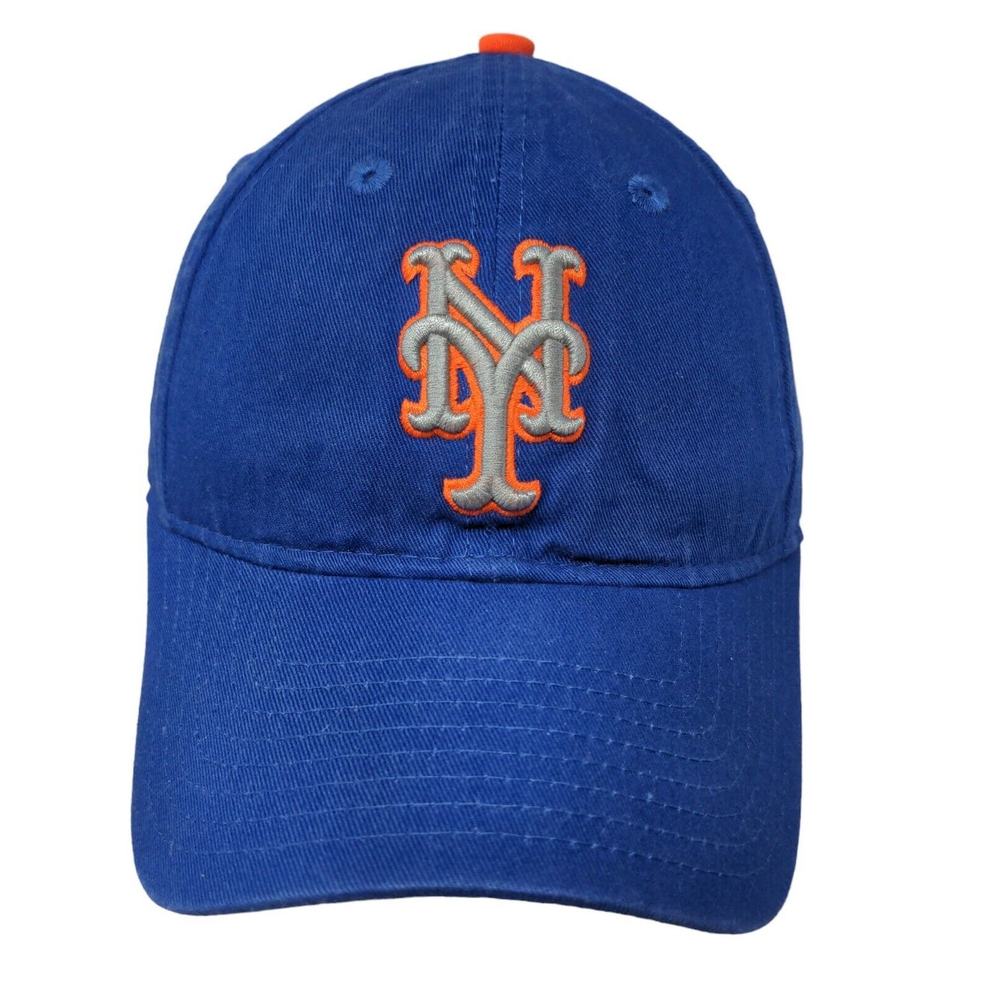 New Era Men's Fitted Hat Blue Size M New York Mets Embroidered Logo Cotton MLB