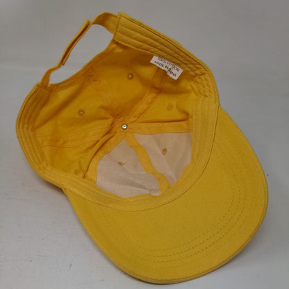 Unbranded Strapback Hat Yellow One Size Adjustable Solid 6 Panel Blank