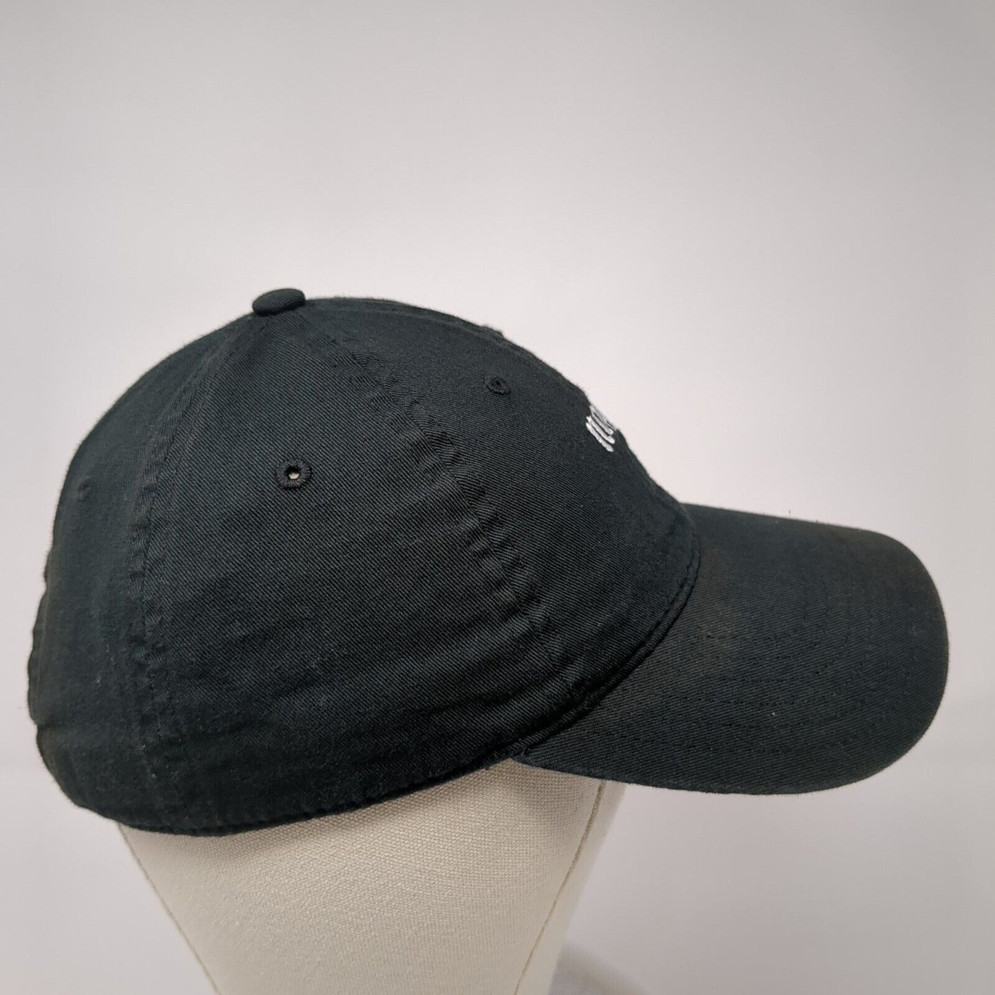 Nope Slideback Hat Black One Size Adjustable Embroidered Solid 6 Panel