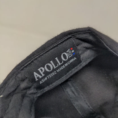 Apollo USA Men's Strapback Hat Black Adjustable Embroidered Investors Bank Logo