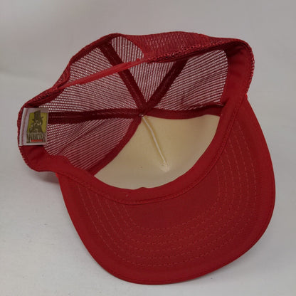 Mustang GT Snapback Mesh Back Rope Trucker Hat Red Adult Fit All Mad Hatter