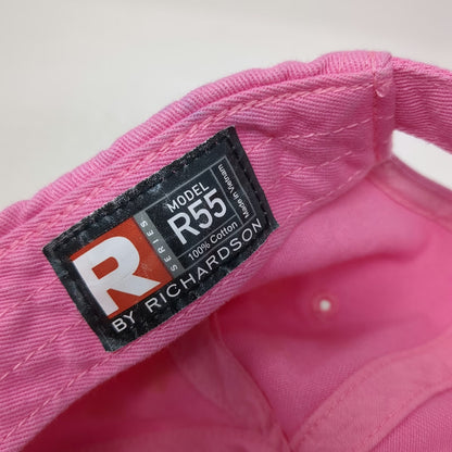 Richardson Baseball Cap Pink One Size EG EST 1995 Butterfly Hat Slideback Cotton