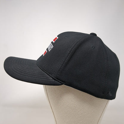 Charmac Fitted Hat Black Size 7 3/8-8 Embroidered M2 Technology Pacific Headwear