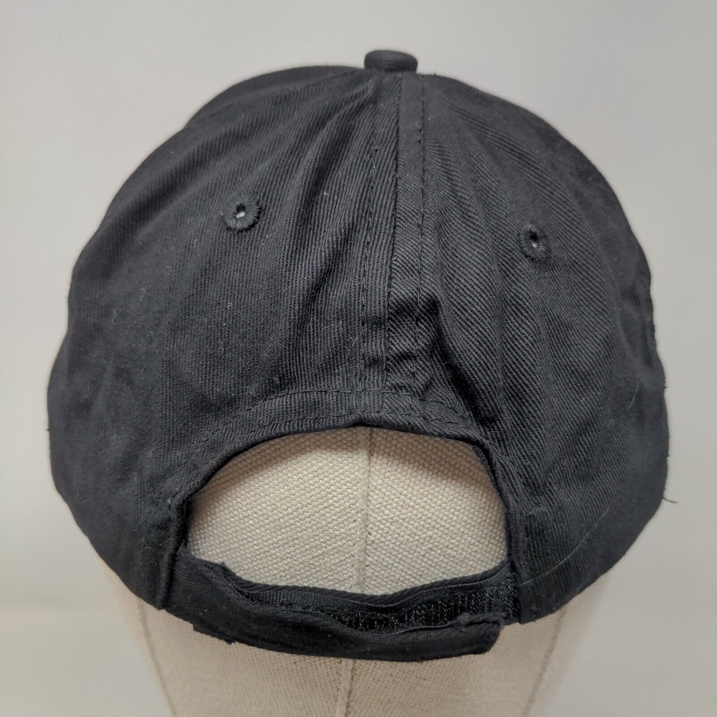 Ezescan Strapback Hat Black One Size Embroidered Adjustable 6 Panel