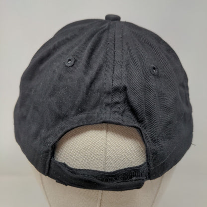 Ezescan Strapback Hat Black One Size Embroidered Adjustable 6 Panel