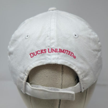 Ducks Unlimited Baseball Cap White Pink One Size Strapback Embroidered Logo Hat