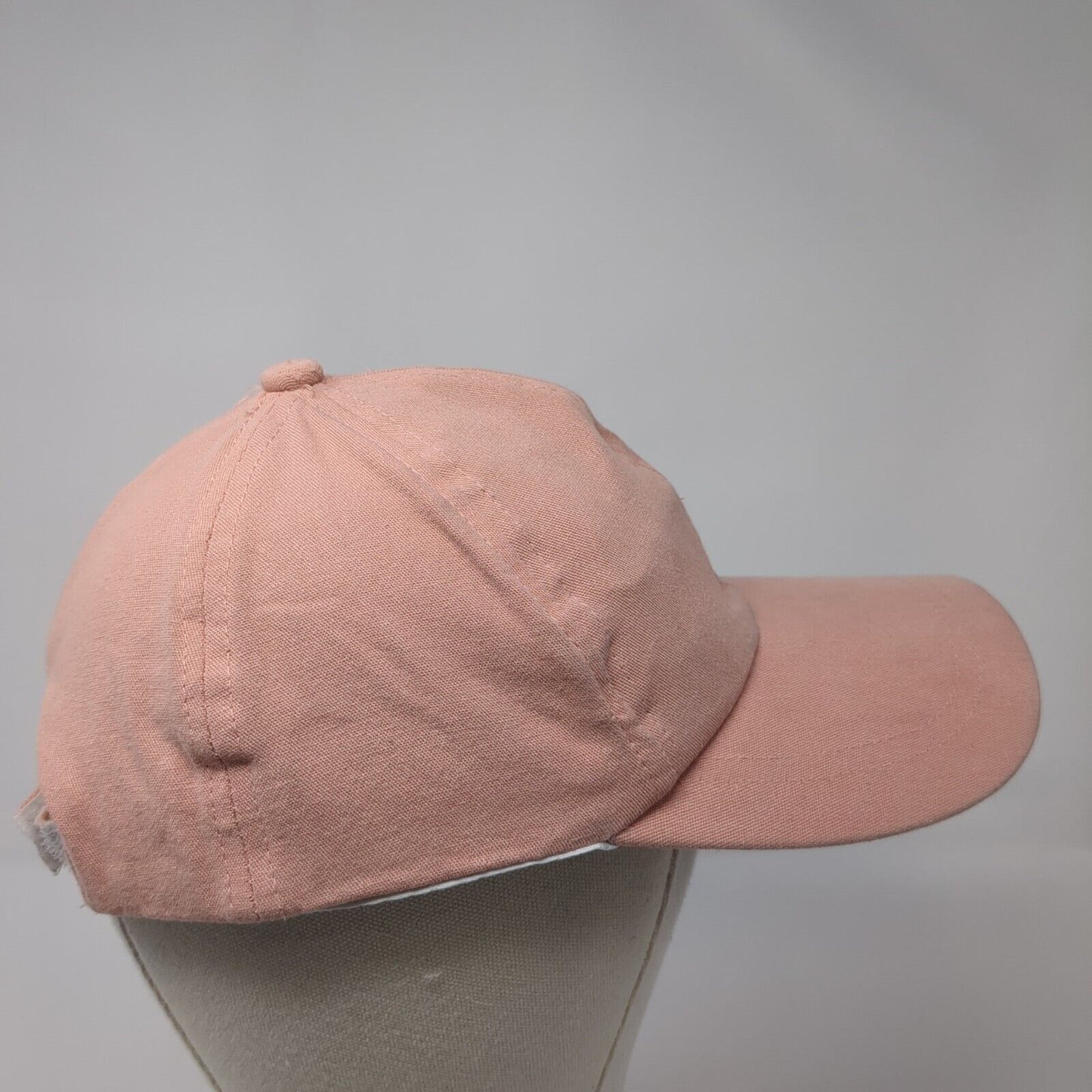 Unbranded Strapback Hat Solid Pink One Size Adjustable Blank 6 Panel