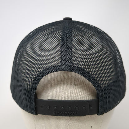 Richardson Trucker Hat Black L Red IGT Companies Logo Mesh Snapback 112 Flag