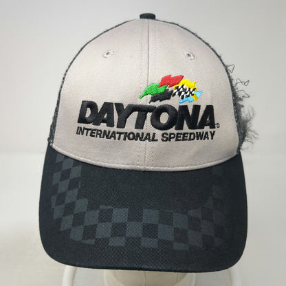 Drew Pearson Trucker Hat Gray Black One Size Daytona International Speedway Mesh