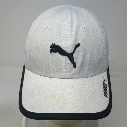 Puma Baseball Cap Gray Black Pink One Size Cat Logo Strapback Curved Brim Hat