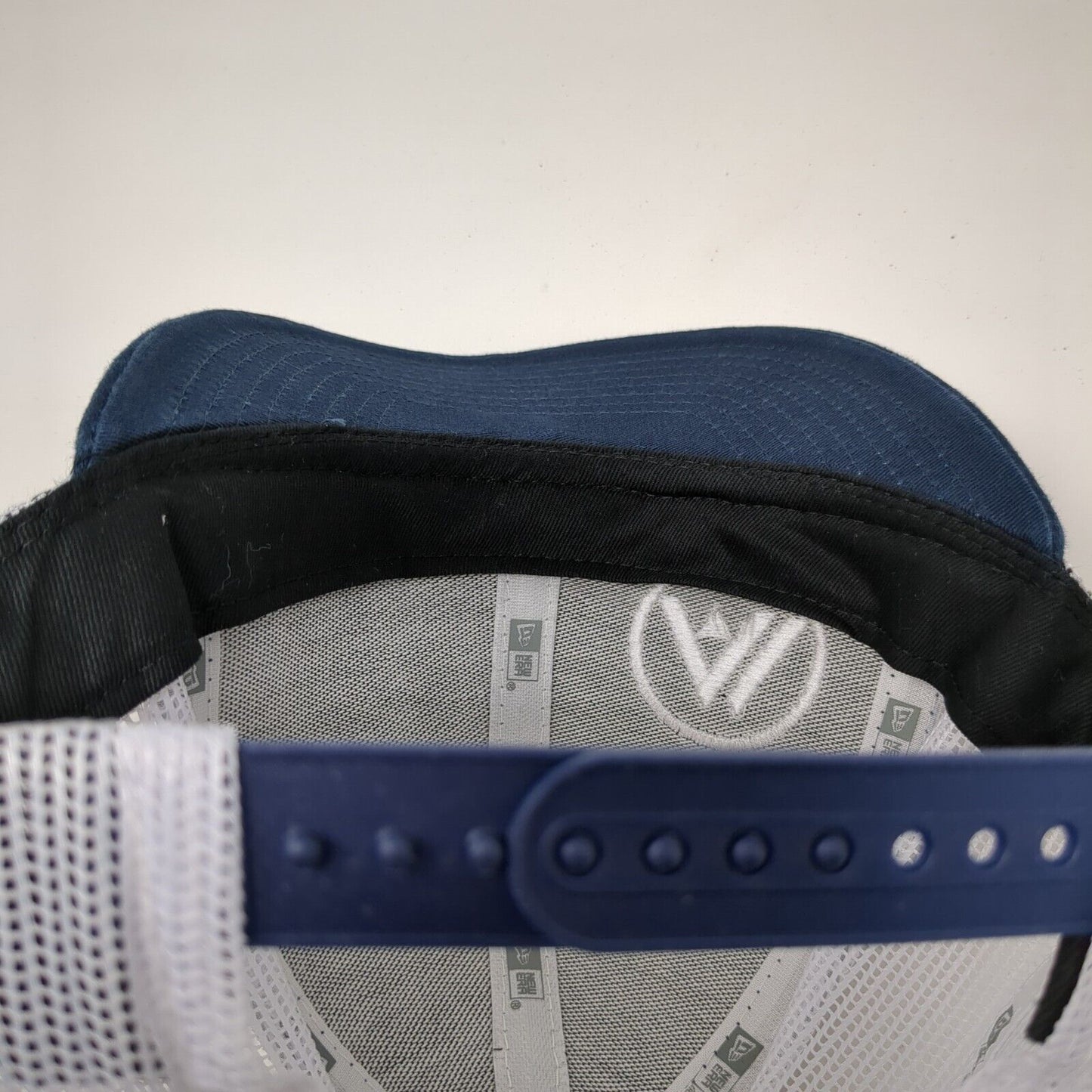 New Era Snapback Mesh Back Trucker Hat Blue One Size Inspire Hope