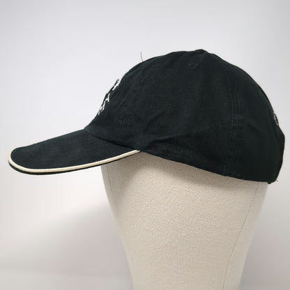 NYFA Baseball Cap Black One Size White Contrast Brim Piping Logo Strapback Hat
