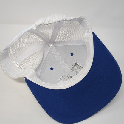 EB Snapback Mesh Back Trucker Hat Blue One Size Colorblock Richardson