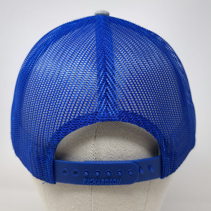Richardson Trucker Hat Gray Blue One Size USABlueBook Style 112 Mesh Snapback