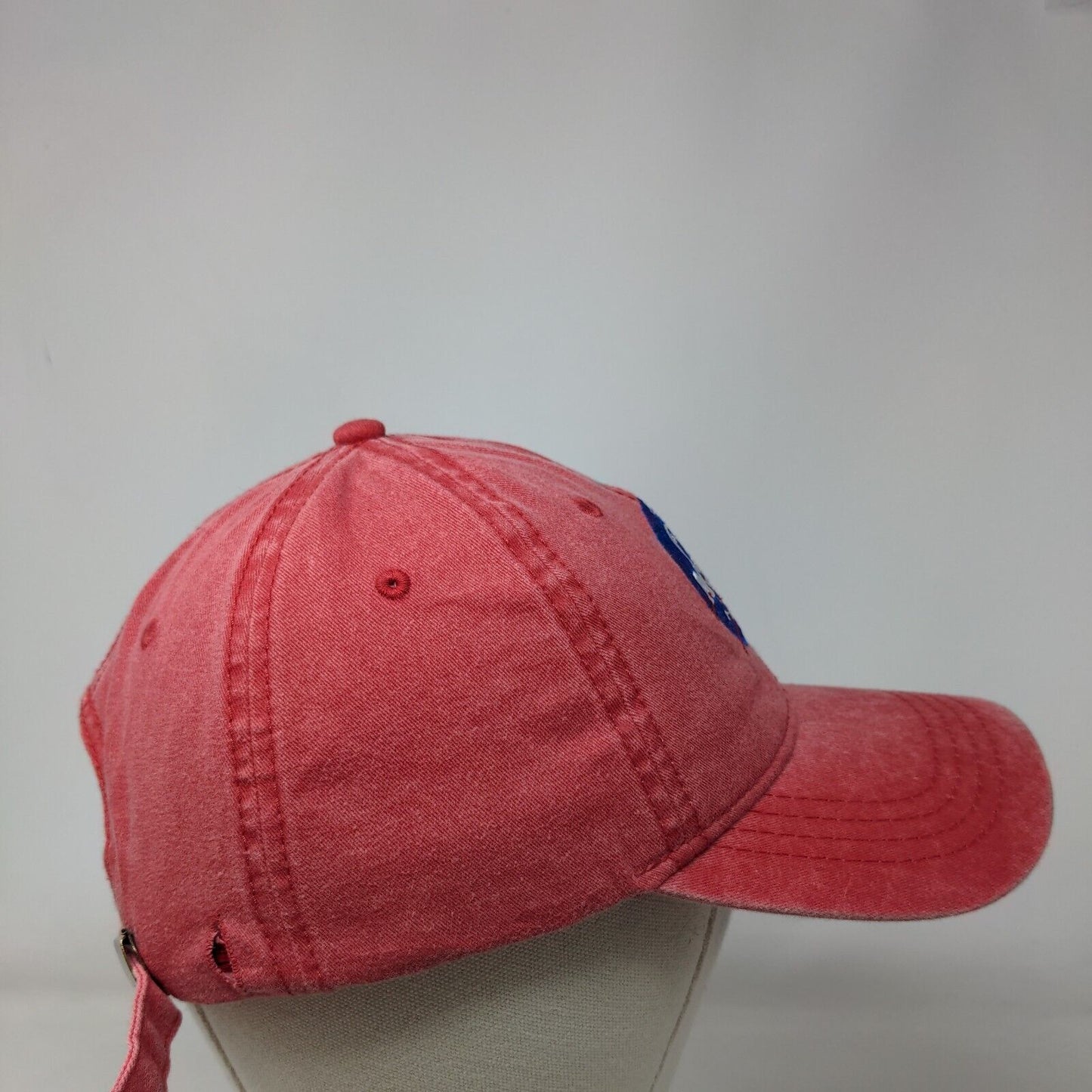 NASA Slideback Hat Red OSFM Adjustable Embroidered 6 Panel Otto Cotton