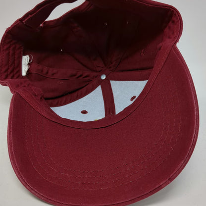 Sabra Logo Baseball Cap Red One Size Strapback Adjustable Cotton Embroidered Hat