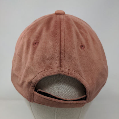 Unbranded Strapback Suede Hat Pinkish-Brown One Size 6 Panel Blank