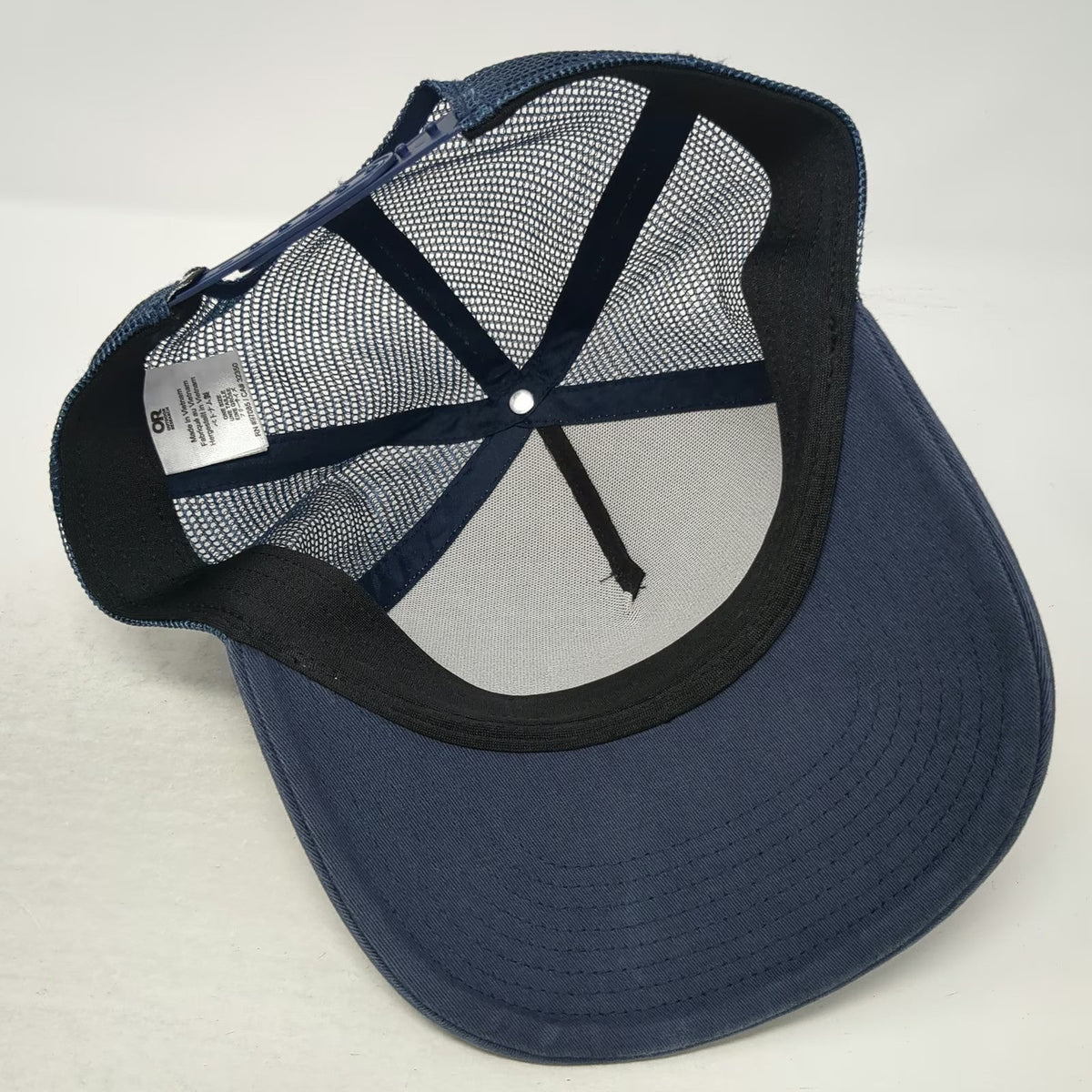Outdoor Research Trucker Hat Blue White One Size Mesh Back Mountain Logo Patch