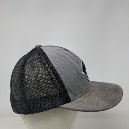 Salty Crew Patch Snapback Mesh Back Trucker Hat Gray OSFM Fishing Hook