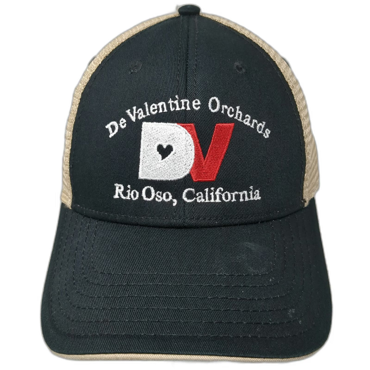 Otto Baseball Cap Black OSFM De Valentine Orchards California Mesh Strapback Hat