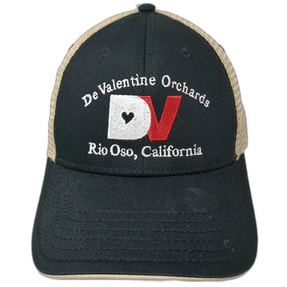 Otto Baseball Cap Black OSFM De Valentine Orchards California Mesh Strapback Hat