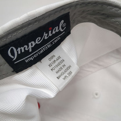 Imperial Baseball Cap White One Size NBC Sports Logo Recycled Polyester Hat