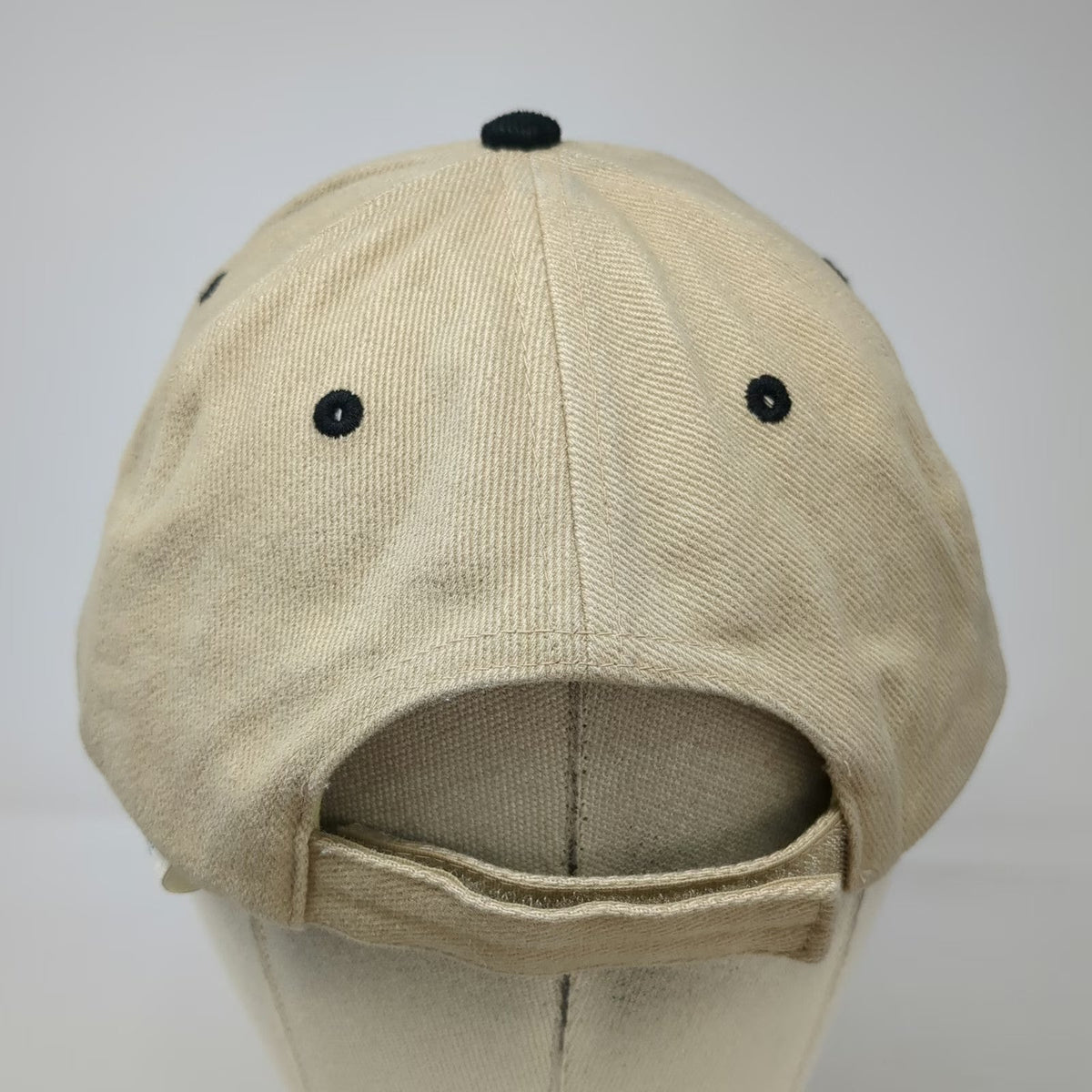 Mustang Baseball Cap Beige Black One Size Strapback Embroidered Horse Logo Hat