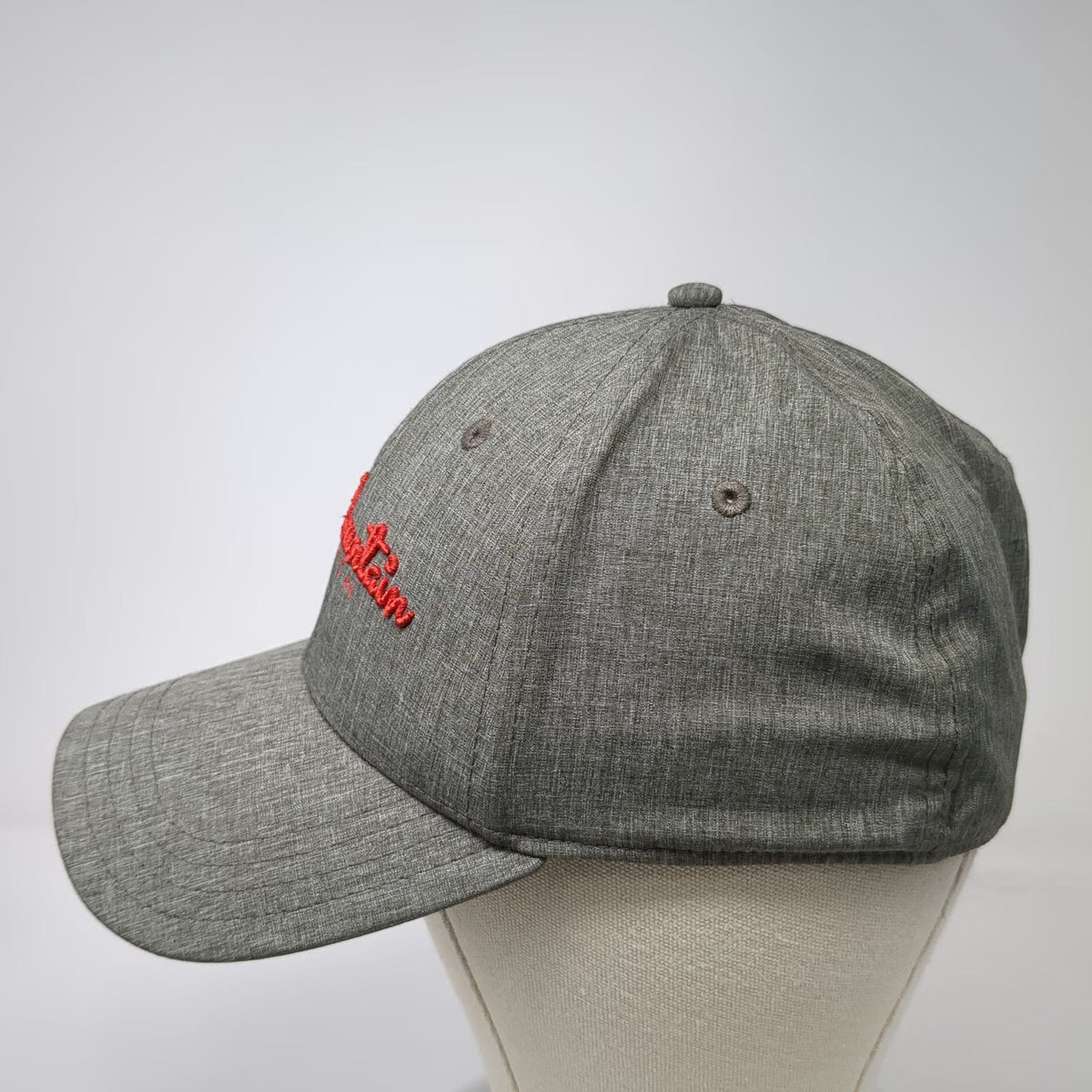 Pukka Baseball Cap Gray M Fitted Jug Mountain Ranch Heathered Stretch Fit Hat