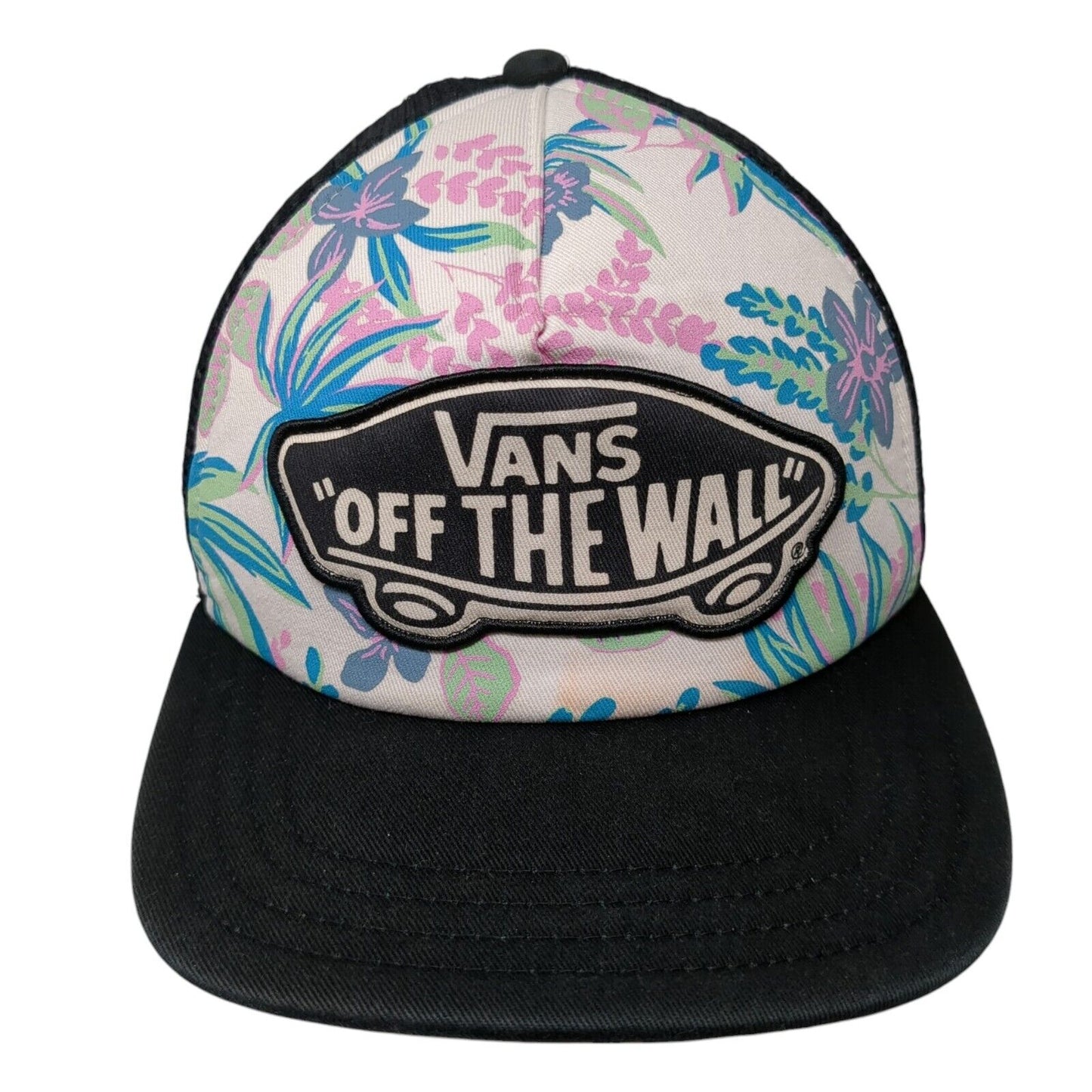Vans Off The Wall Snapback Trucker Hat Multi One Size Mesh Back Floral