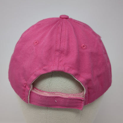 CES Monogram Strapback Baseball Cap Pink One Size Adjustable Embroidered 6 Panel