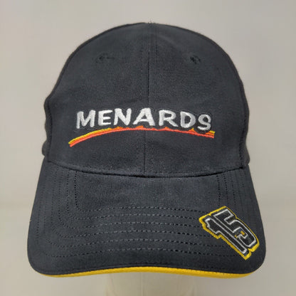 Menards Men's Fitted Hat Black Stretch Embroidered #15 Logo Acrylic Blend