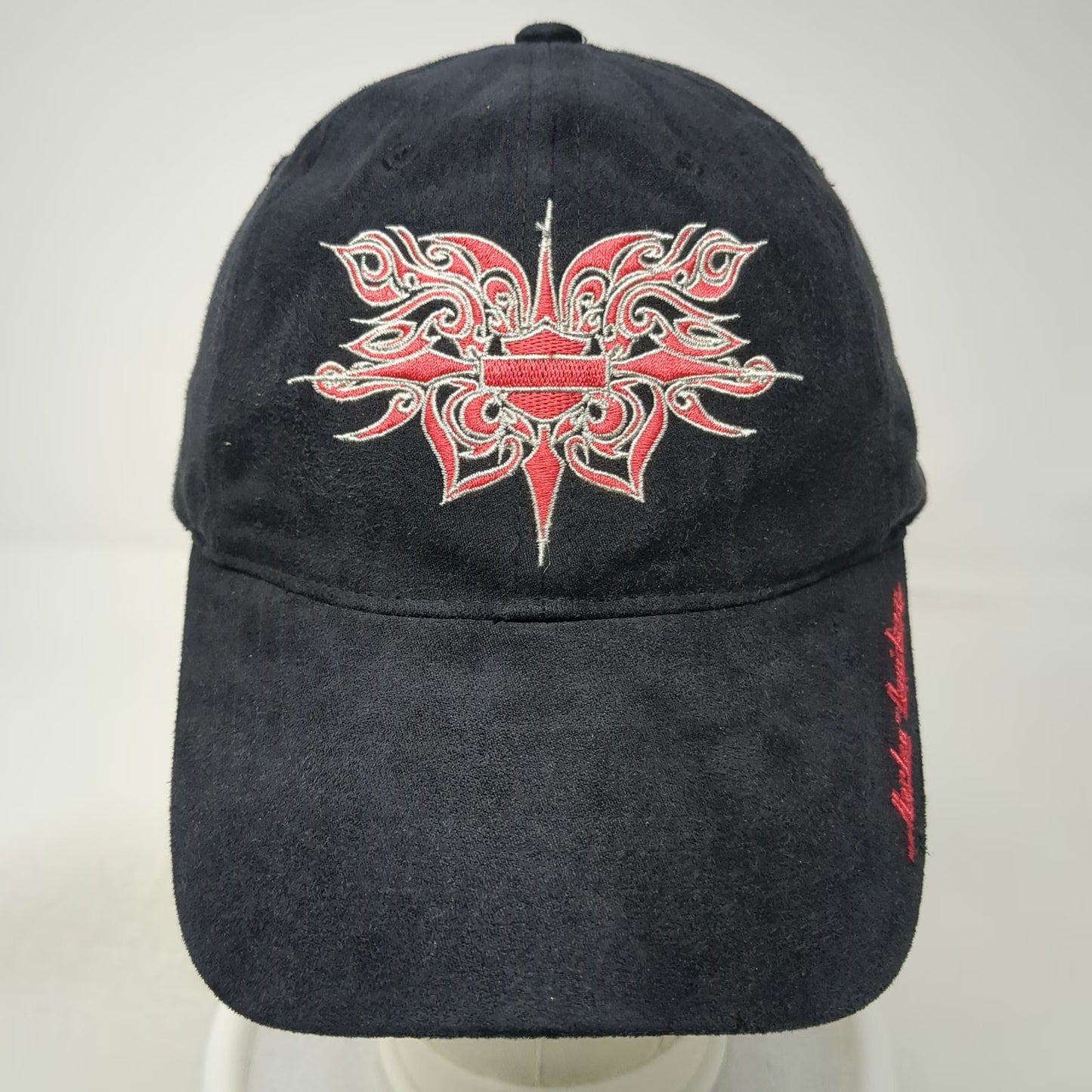 Harley-Davidson Baseball Cap Black Red Silver One Size Tribal Embroidery Hat