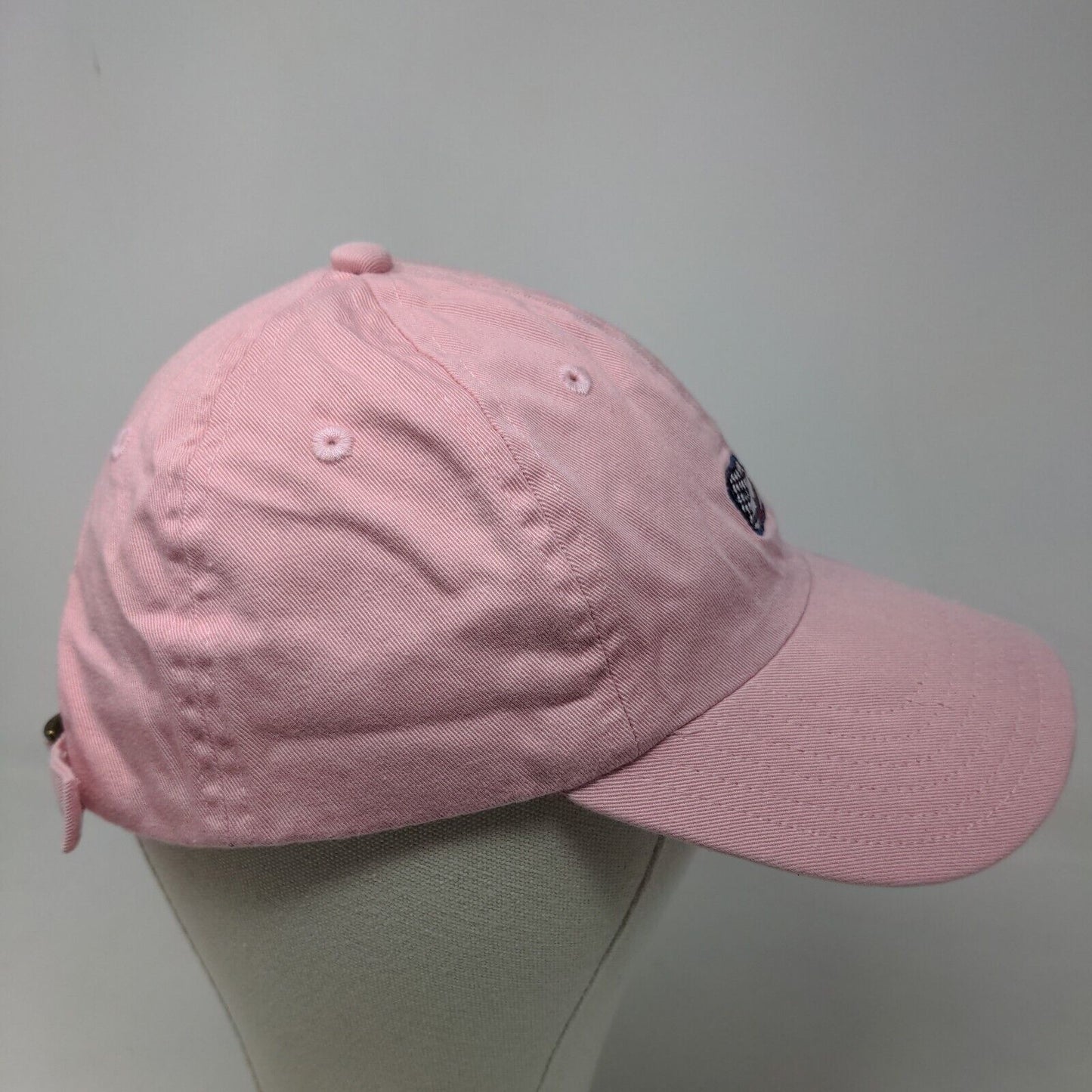 Vineyard Vines Women's Slideback Hat Pink Embroidered Patriotic Whale Logo