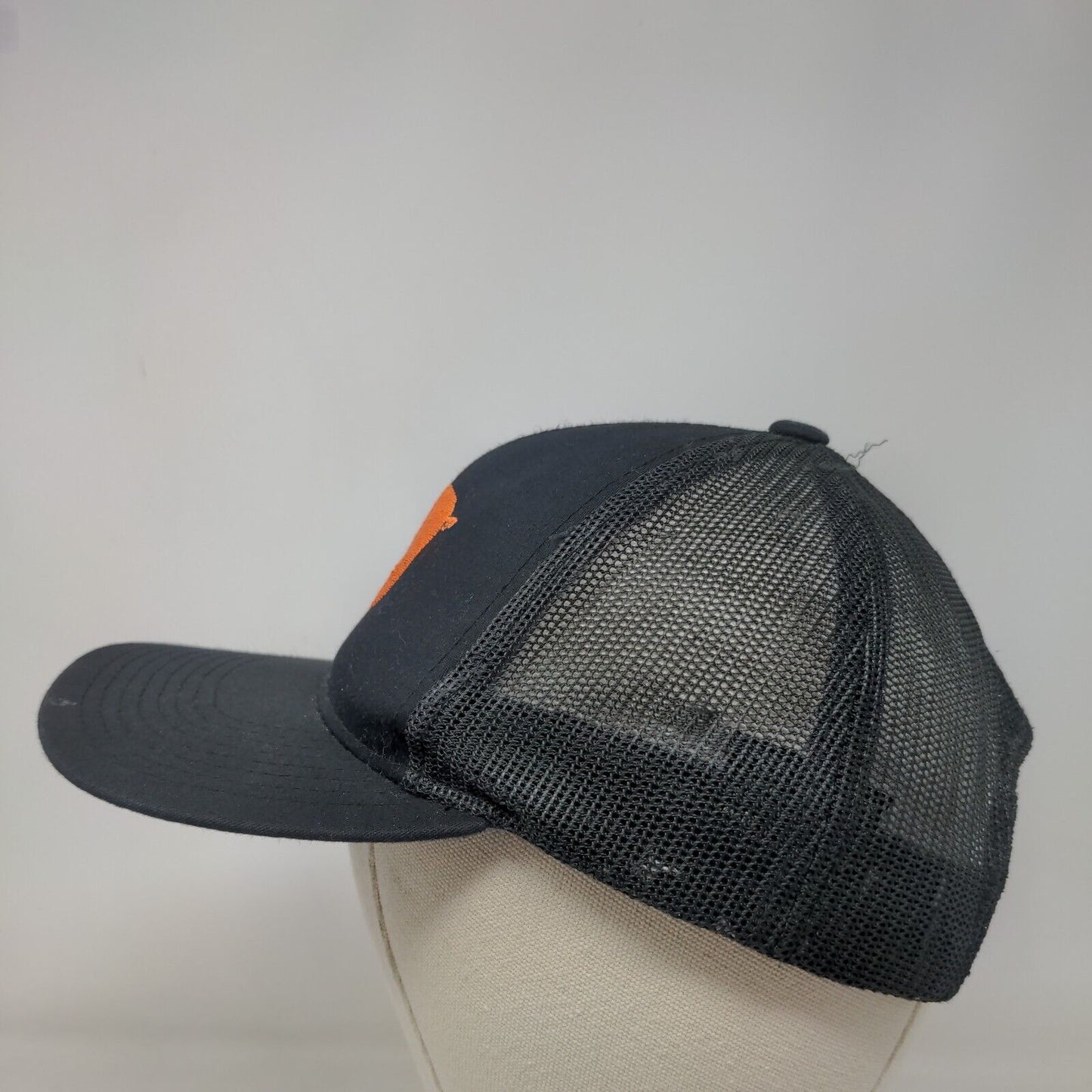Pacific Headwear Snapback Hat One Size Black Mesh Back Embroidered Pig Pork Logo