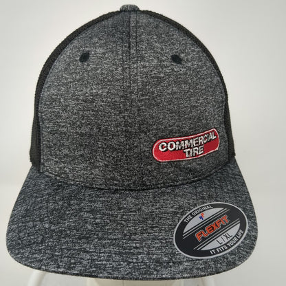 Port Authority Baseball Cap Gray XL Commercial Tire Mesh Back Flexfit Hat