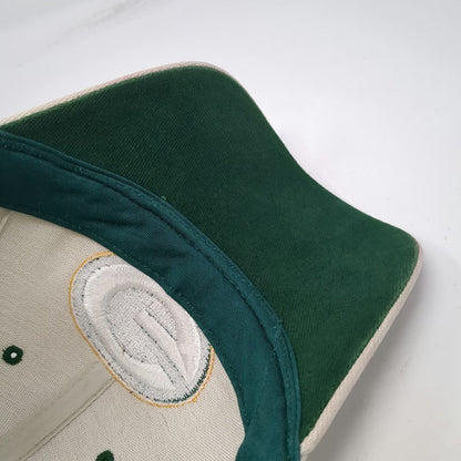 Green Bay Packers NFL Cap Hat Beige One Size Strapback Green Underbrim Logo