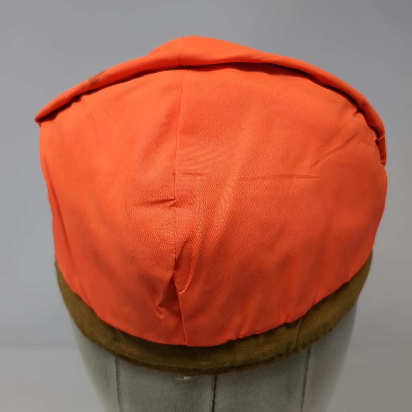 Dri-Duck Baseball Cap Orange Brown 6 3/4 Hunting Fitted Ear Flaps Hat Vintage